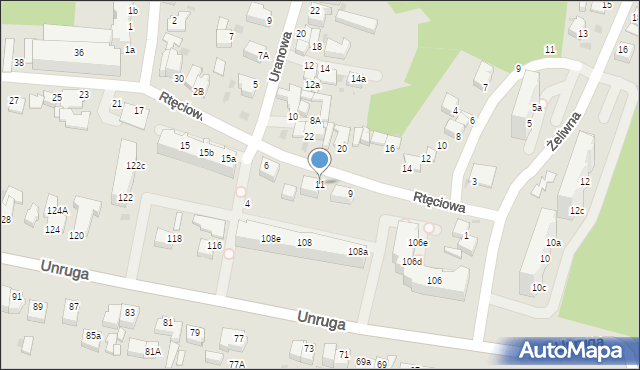 Gdynia, Rtęciowa, 11, mapa Gdyni