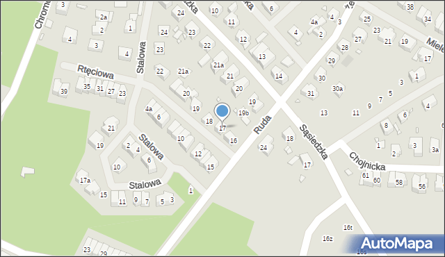 Szczecin, Rtęciowa, 17, mapa Szczecina