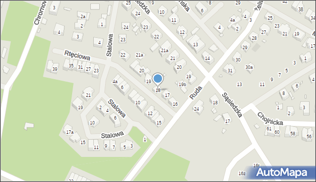 Szczecin, Rtęciowa, 18, mapa Szczecina