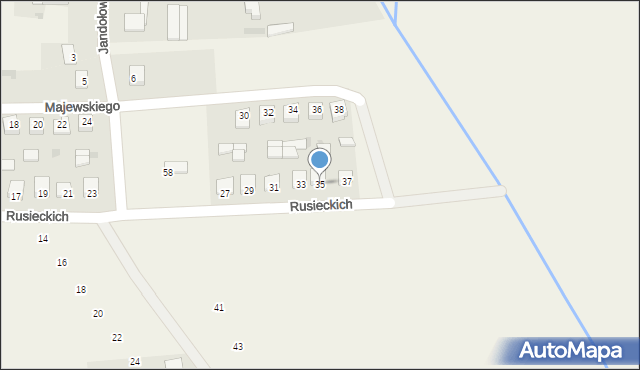 Adamów, Rusieckich Adama i Hieronima, 35, mapa Adamów