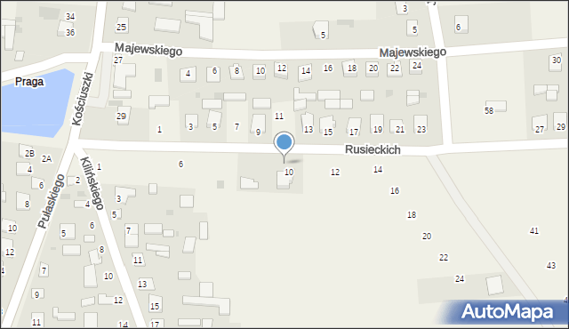Adamów, Rusieckich Adama i Hieronima, 8, mapa Adamów