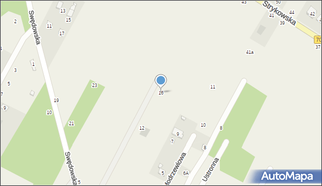 Anielin Swędowski, Rubinowa, 16, mapa Anielin Swędowski