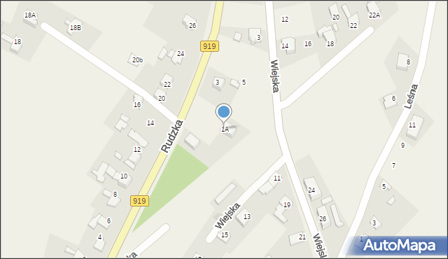 Babice, Rudzka, 1A, mapa Babice