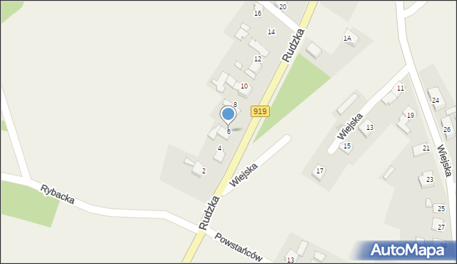 Babice, Rudzka, 6, mapa Babice