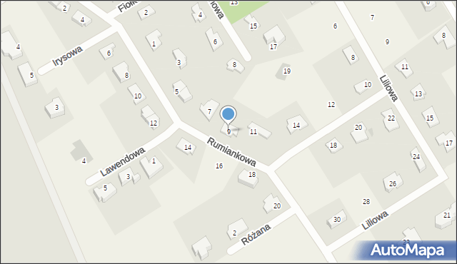 Bartąg, Rumiankowa, 9, mapa Bartąg