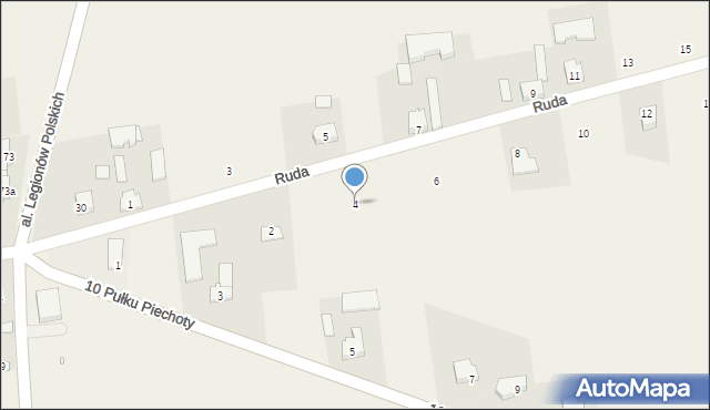 Bednary, Ruda, 4, mapa Bednary