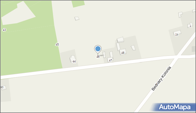 Bednary, Ruda, 46, mapa Bednary