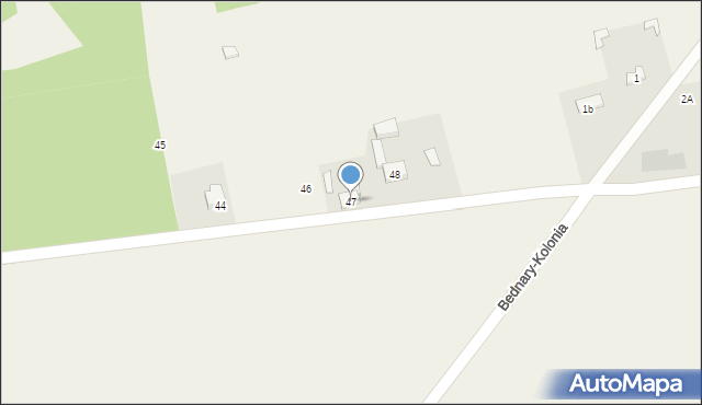 Bednary, Ruda, 47, mapa Bednary