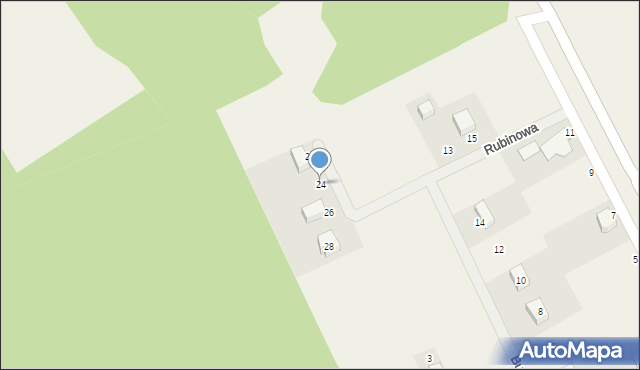 Biała, Rubinowa, 24, mapa Biała
