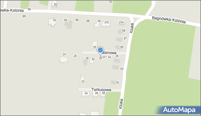 Białystok, Rubinowa, 32, mapa Białegostoku