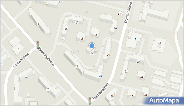 Białystok, Rumiankowa, 22, mapa Białegostoku