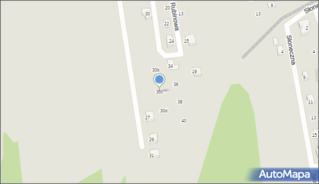 Bieruń, Rubinowa, 30c, mapa Bieruń