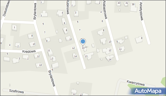 Bilcza, Rubinowa, 11, mapa Bilcza