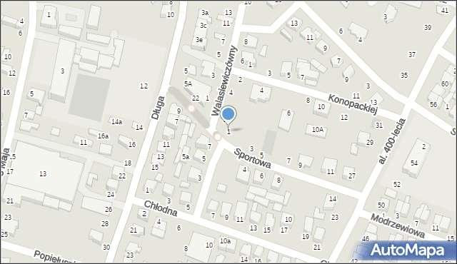 Biłgoraj, Rutkiewicz Wandy, 1, mapa Biłgoraj