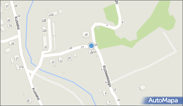 Bircza, Rudawskiego A., 15, mapa Bircza