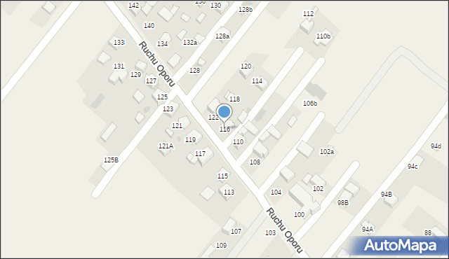 Bojszowy Nowe, Ruchu Oporu, 116, mapa Bojszowy Nowe