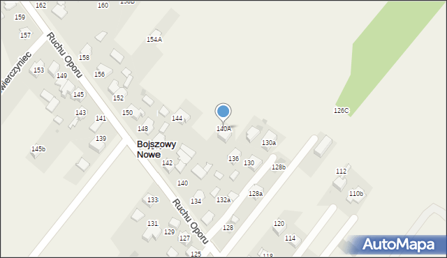 Bojszowy Nowe, Ruchu Oporu, 140A, mapa Bojszowy Nowe