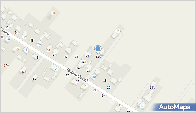 Bojszowy Nowe, Ruchu Oporu, 32A, mapa Bojszowy Nowe