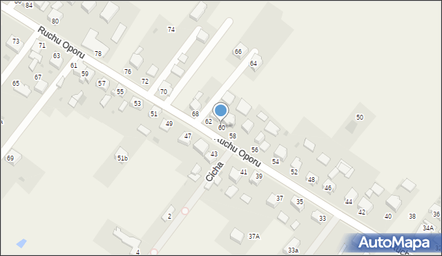 Bojszowy Nowe, Ruchu Oporu, 60, mapa Bojszowy Nowe