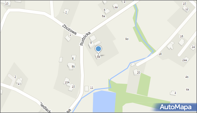 Bronów, Rudzicka, 9a, mapa Bronów