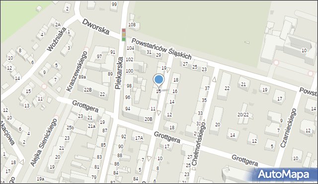 Bytom, Rudzkiego Józefa, 15, mapa Bytomia