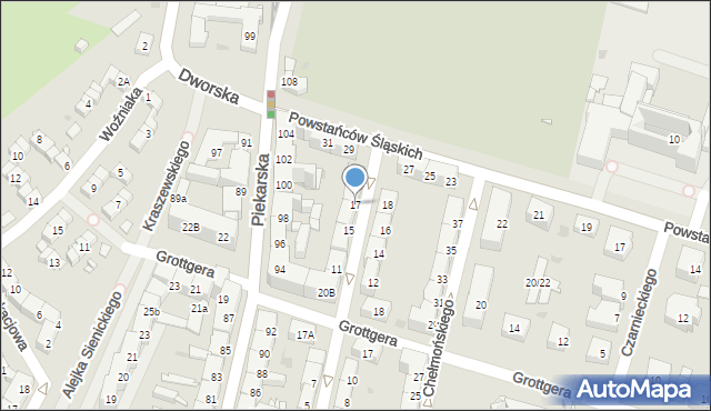 Bytom, Rudzkiego Józefa, 17, mapa Bytomia