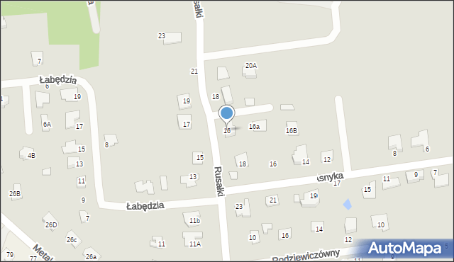 Chełm, Rusałki, 16, mapa Chełma