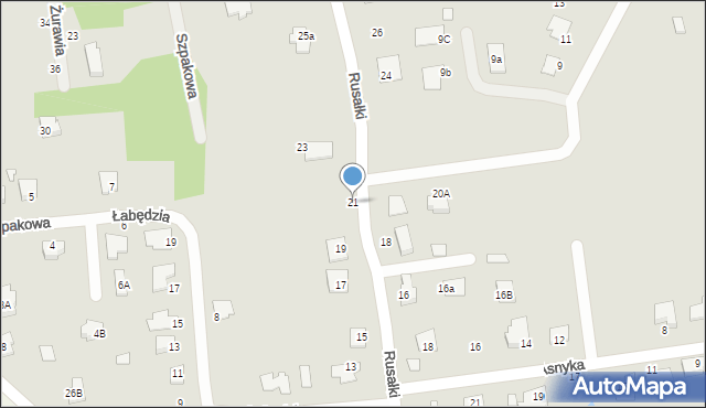 Chełm, Rusałki, 21, mapa Chełma