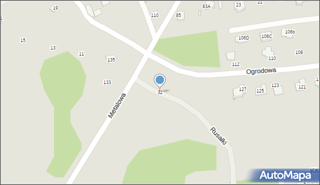 Chełm, Rusałki, 32, mapa Chełma