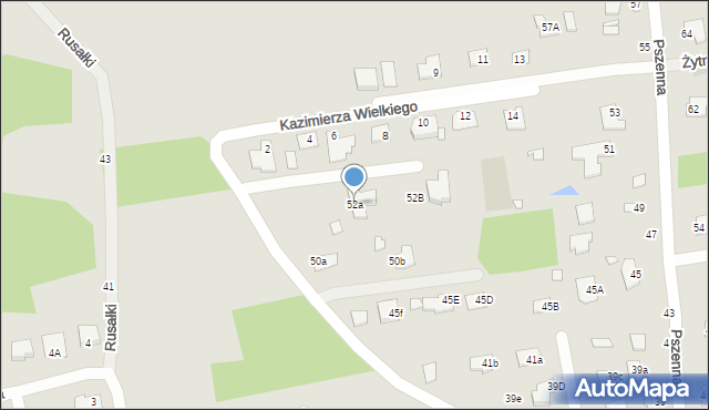 Chełm, Rusałki, 52a, mapa Chełma