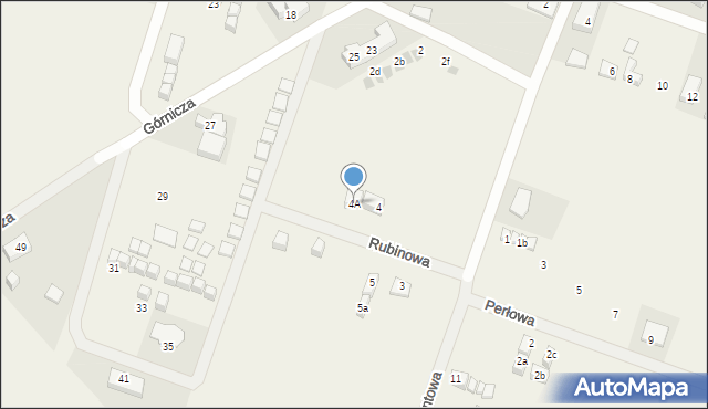 Chłapowo, Rubinowa, 4A, mapa Chłapowo
