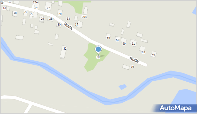 Chorzele, Ruda, 34, mapa Chorzele
