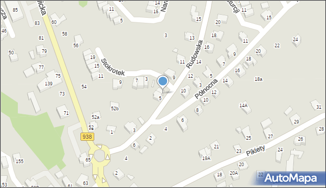 Cieszyn, Rudowska, 7, mapa Cieszyna