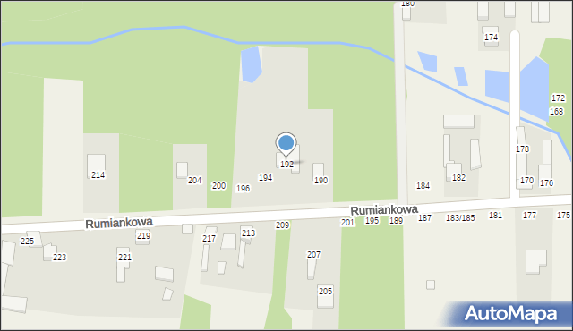 Cykarzew Północny, Rumiankowa, 192, mapa Cykarzew Północny