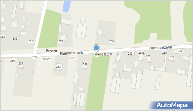 Cykarzew Północny, Rumiankowa, 247, mapa Cykarzew Północny