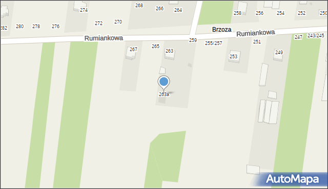Cykarzew Północny, Rumiankowa, 263a, mapa Cykarzew Północny