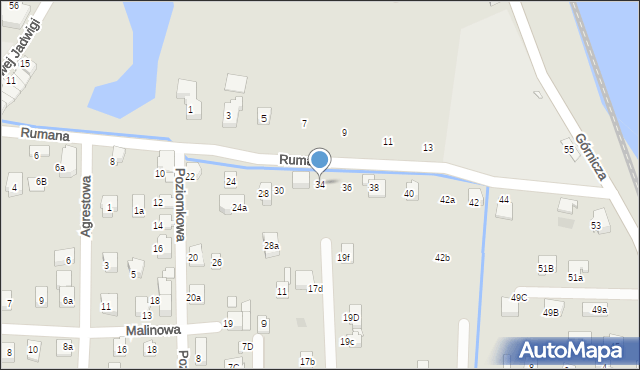 Czechowice-Dziedzice, Rumana Józefa, 34, mapa Czechowic-Dziedzic