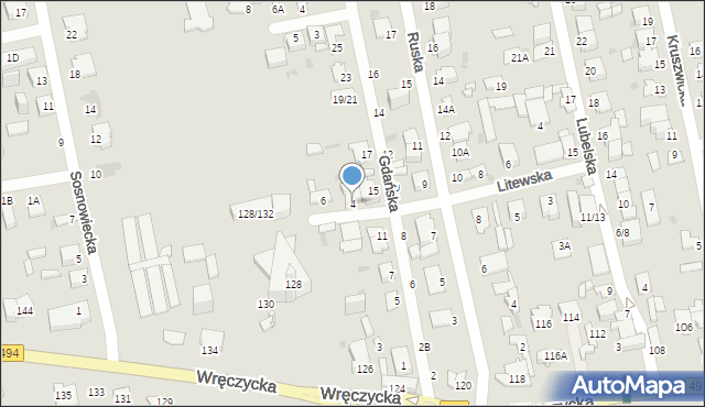 Częstochowa, Rudnicka, 4, mapa Częstochowy