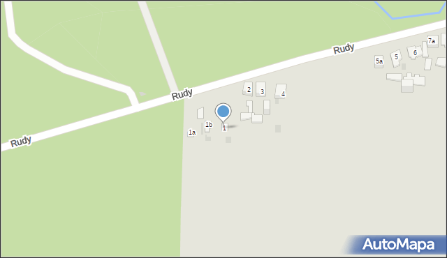 Dąbrowa Górnicza, Rudy, 1, mapa Dąbrowa Górnicza