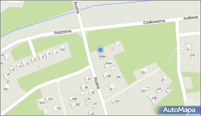 Dąbrowa Górnicza, Rudna, 19a, mapa Dąbrowa Górnicza