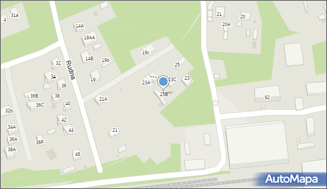 Dąbrowa Górnicza, Rudna, 23B, mapa Dąbrowa Górnicza