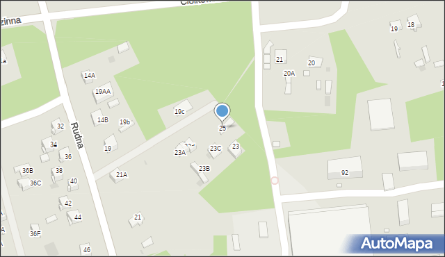 Dąbrowa Górnicza, Rudna, 25, mapa Dąbrowa Górnicza