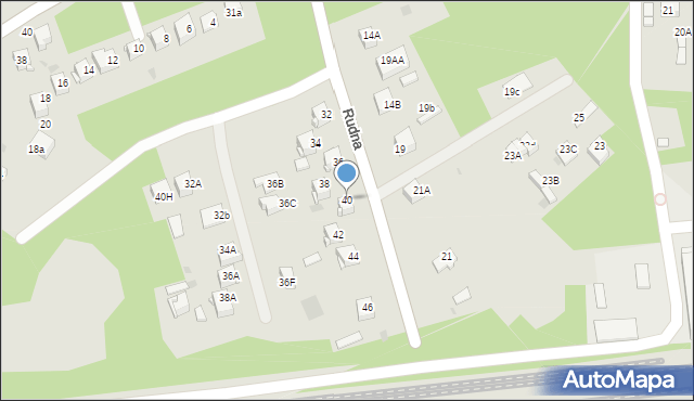 Dąbrowa Górnicza, Rudna, 40, mapa Dąbrowa Górnicza