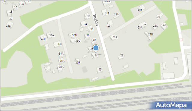 Dąbrowa Górnicza, Rudna, 44, mapa Dąbrowa Górnicza