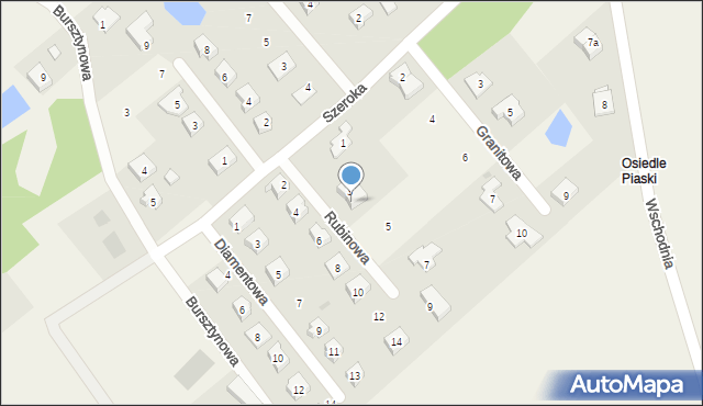 Dąbrówka, Rubinowa, 3A, mapa Dąbrówka
