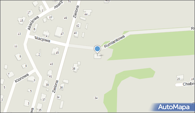 Dębno, Rumiankowa, 4, mapa Dębno