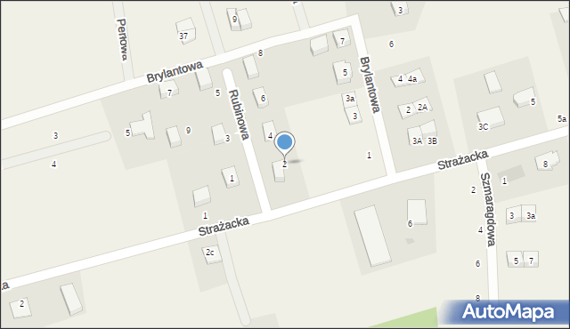 Dobrzewino, Rubinowa, 2, mapa Dobrzewino