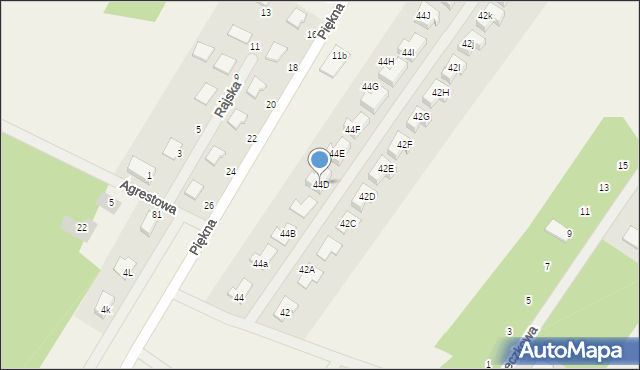 Dosin, Rumiankowa, 44D, mapa Dosin