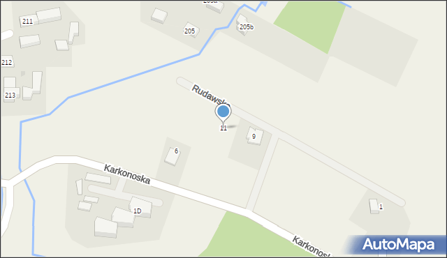 Dziwiszów, Rudawska, 11, mapa Dziwiszów