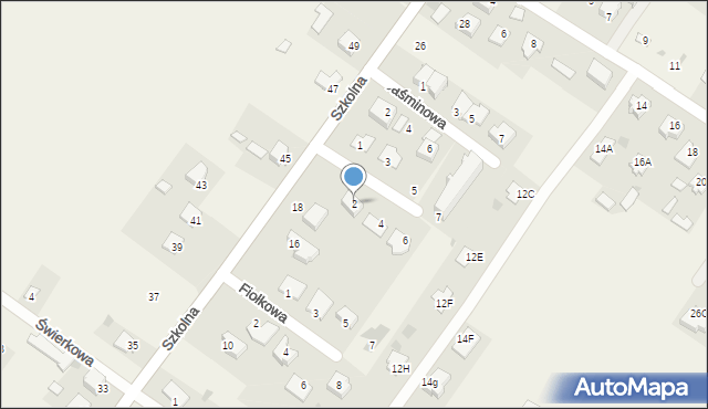 Franciszków, Rumiankowa, 2, mapa Franciszków